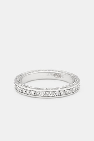 Anel de aliança Tris - Ouro branco e diamantes