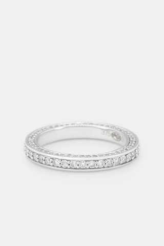 Anel de aliança Tris - Ouro branco e diamantes