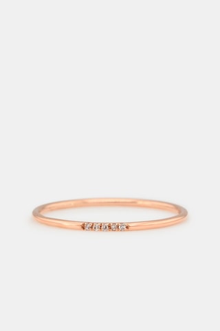 Anel de aliança Humilité - Ouro rosa e diamantes
