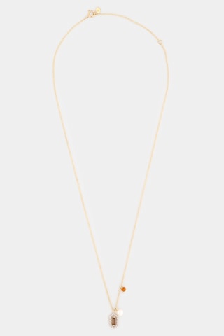 Collier Ilia - Or jaune, diamants, citrine, quartz et perle fine