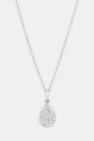 Pendentif Goutte de pluie - Or blanc et diamants