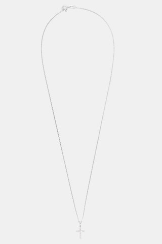 Pendentif Croix du bonheur - Or blanc et diamants