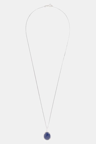 Pendentif Bermudes Nouvelles - Or blanc, diamants et saphir