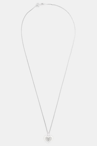 Pendentif Cœur tendresse - Or blanc et diamants