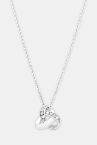 Pendentif Nœud Elégance - Or blanc et diamants