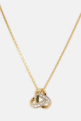 Pendentif Nœud Elégance - Or jaune et diamants