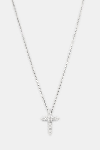 Pendentif Sacrée croix - Or blanc et diamants