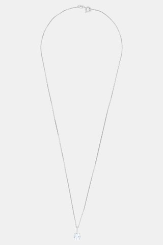 Pendentif Blue Light - Or blanc, diamants et topaze
