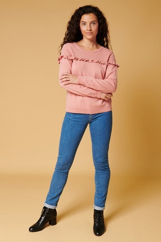 Pull en laine et cachemire Macadam - Rose