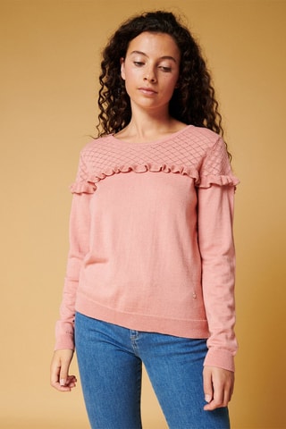Pull en laine et cachemire Macadam - Rose