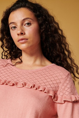 Pull en laine et cachemire Macadam - Rose