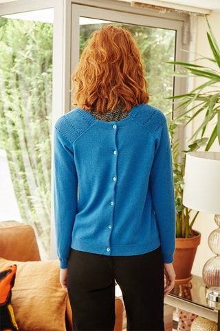 Pull en laine et cachemire Marasio - Bleu électrique