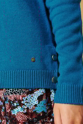 Pull en laine et cachemire Mikael - Bleu électrique