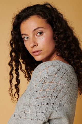 Pull en laine et cachemire Mikael - Gris chiné
