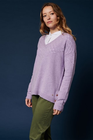 Pull en laine et cachemire Mikael - Mauve