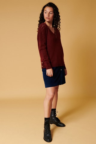 Pull en laine et cachemire Mikael - Bordeaux