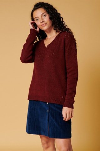 Pull en laine et cachemire Mikael - Bordeaux