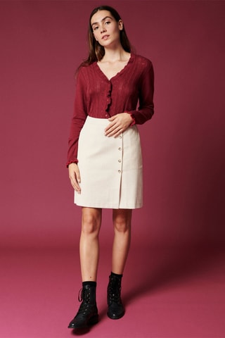 Gilet en laine et cachemire Monka - Bordeaux