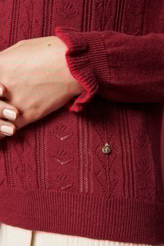 Gilet en laine et cachemire Monka - Bordeaux