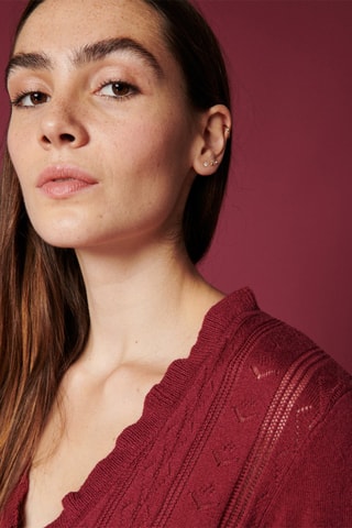 Gilet en laine et cachemire Monka - Bordeaux