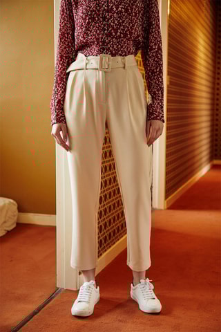 Pantalon 7/8 taille haute Perne - Beige