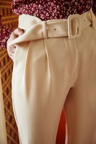 Pantalon 7/8 taille haute Perne - Beige