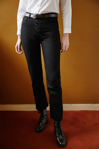 Jean 7/8 taille haute Philae - Noir