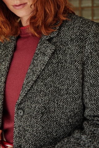 Manteau en laine Leone - Noir chiné