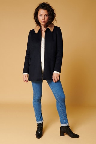 Manteau en laine Lachlan - Bleu marine