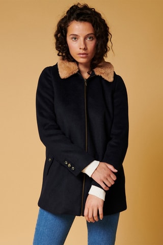 Manteau en laine Lachlan - Bleu marine