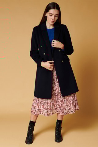 Manteau en laine Lawson - Bleu marine