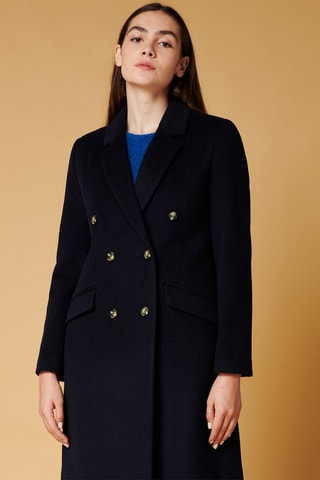 Manteau en laine Lawson - Bleu marine