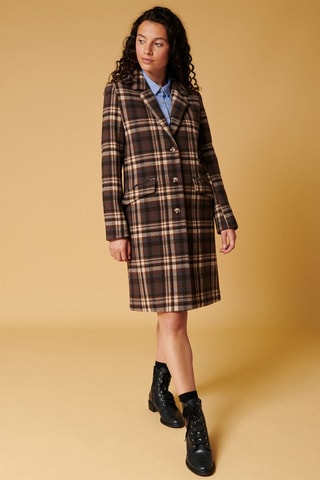 Manteau en laine Leo - Marron foncé
