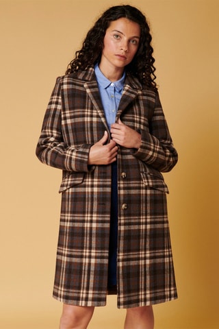 Manteau en laine Leo - Marron foncé