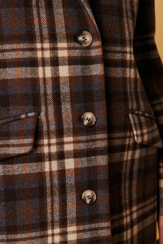 Manteau en laine Leo - Marron foncé