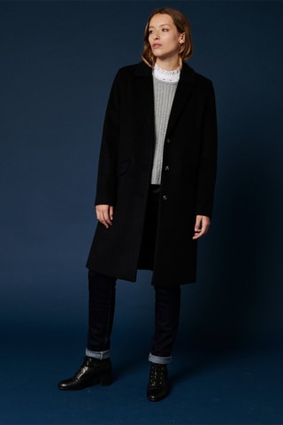 Manteau en laine Leo - Noir