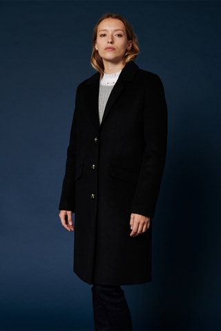 Manteau en laine Leo - Noir