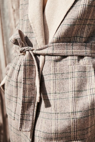 Manteau réversible en laine Longnal - Gris clair chiné