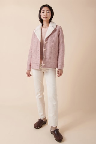 Veste en laine Loma - Rose chiné