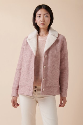 Veste en laine Loma - Rose chiné