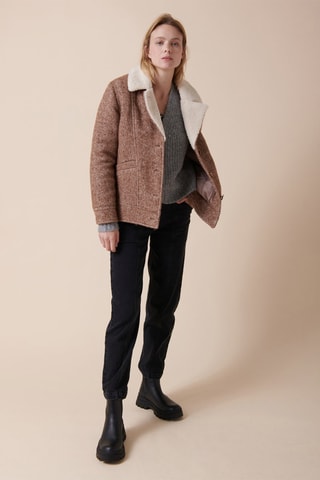 Veste en laine Loma - Marron chiné