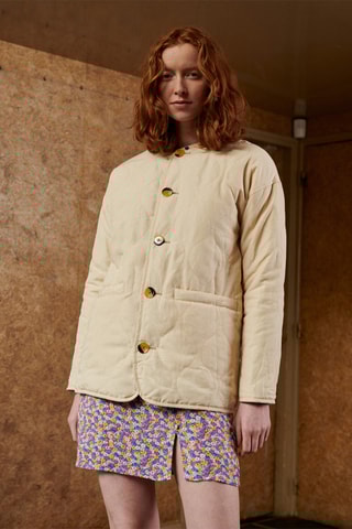 Veste réversible en lin Volere - Beige et violet