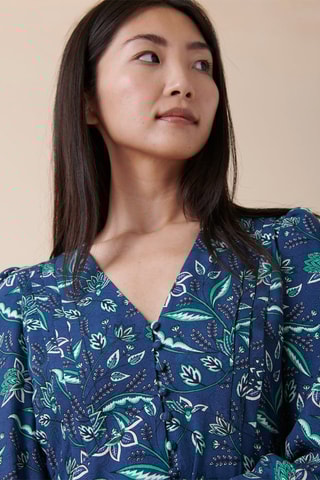 Robe midi Roncador - Bleu marine et vert