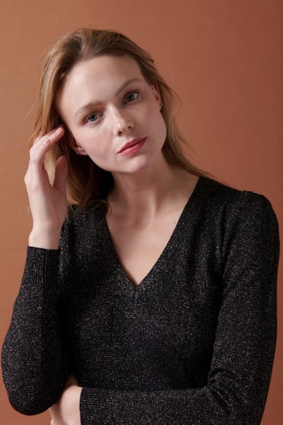 Robe pull Rominex - Noir et doré