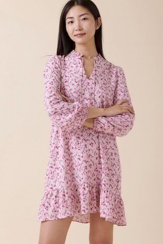 Robe trapèze Riehen - Ecru et fuchsia