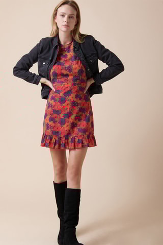 Robe trapèze Ramon - Rouge et orange