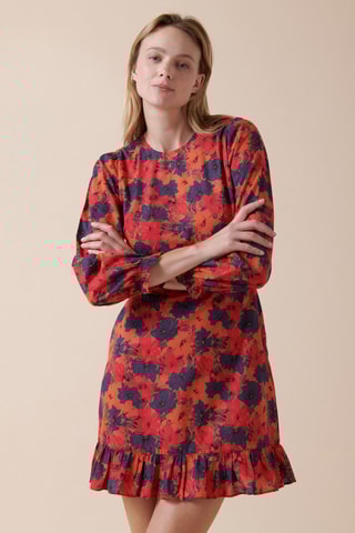 Robe trapèze Ramon - Rouge et orange