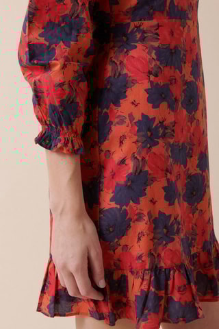 Robe trapèze Ramon - Rouge et orange