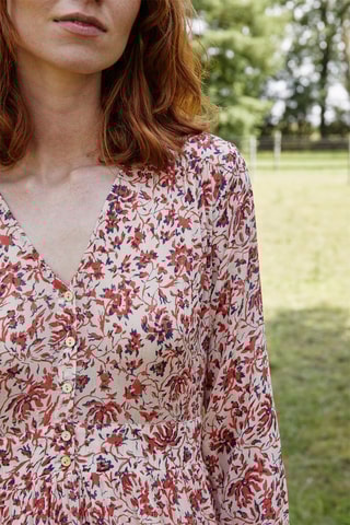 Robe midi Rizlaine - Nude