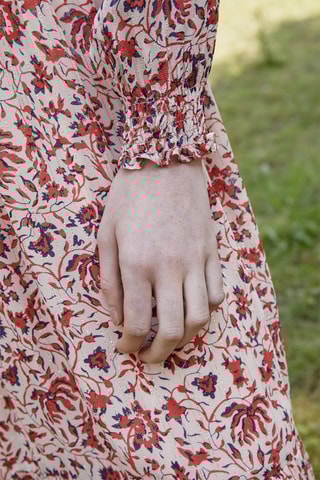 Robe midi Rizlaine - Nude